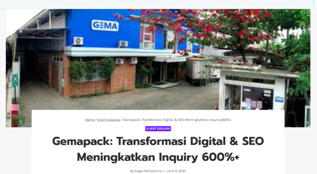 Contoh artikel studi kasus digital marketing dari Coulava