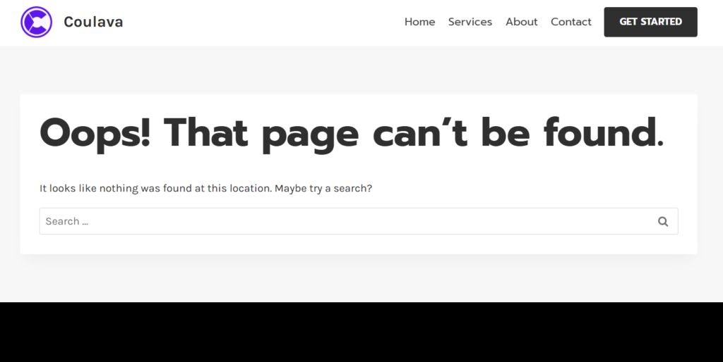 contoh broken links 404 dari Coulava