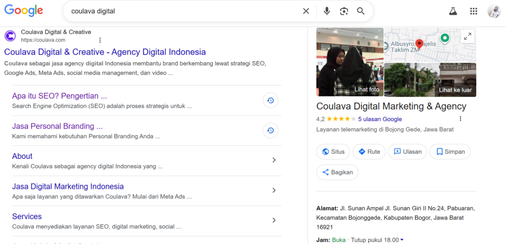Google Business Profile Coulava