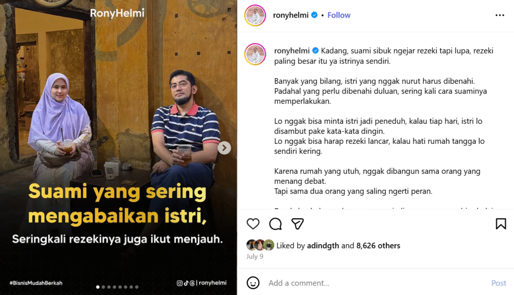 contoh format konten carousel ronyhelmi